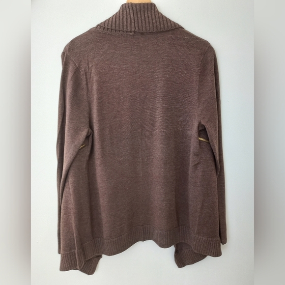 Inc Women's Brown Open Front Cardigan Sweater Size L US - Picture 6 of 10